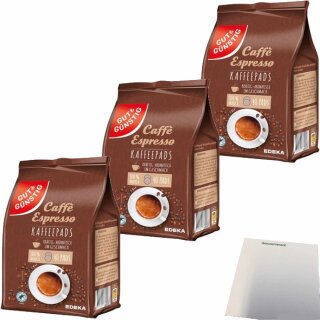 Gut&Günstig Kaffeepads Espresso 3er Pack (3x280g Packung) + usy Block