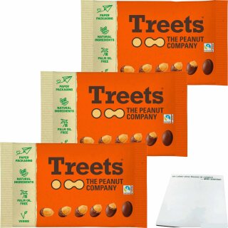 Treets Peanuts 3er Pack (3x185g Beutel) + usy Block