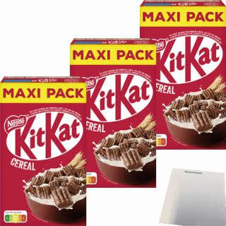 KitKat Cereal Maxi Pack 3er Pack (3x550g Packung) + usy Block