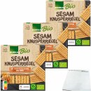 EDEKA Bio Knusper Riegel Sesam 3er Pack (3x75g Packung) +...