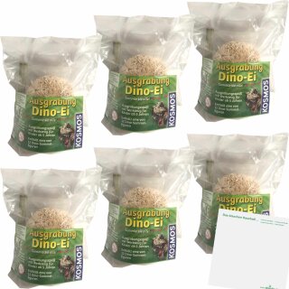 Kosmos Dino-Eier 6er Pack (6 Dinosaurier Eier zum ausgraben) + usy Block