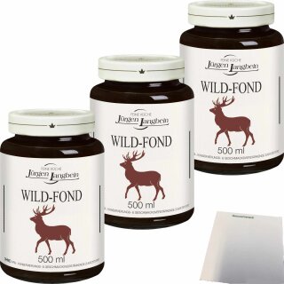 Jürgen Langbein Wild-Fond 3er Pack (3x500ml Glas) + usy Block
