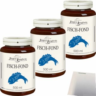 Jürgen Langbein Fisch-Fond 3er Pack (3x500ml Glas) + usy Block