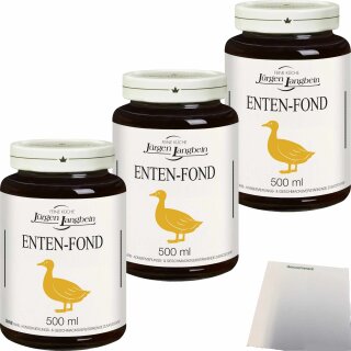 Jürgen Langbein Enten-Fond 3er Pack (3x500ml Glas) + usy Block