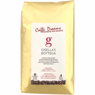 Kaffeebohnen Gisellas Caffe Dreams Genieße den Moment 100% Arabica (1kg Packung)
