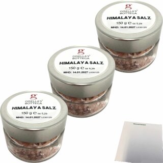 Gisellas Bottega Bergsalz Typ Himalaya 3er Pack (3x150g Glas) + usy Block
