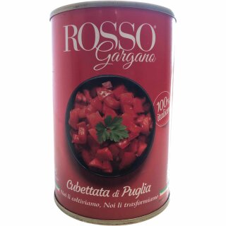 Rosso Gargano Cubetta di Puglia Tomaten in Stücke (400g Dose)
