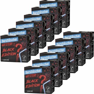 Durstlöscher Mystery Black Edition 12er Pack (12x500ml Pack)