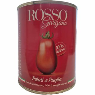 Rosso Gargano Pelati di Puglia Geschälte Tomaten (800g Dose)