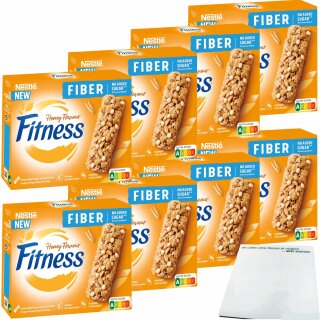 Nestlé Fitness Fiber Honig Getreideriegel (8x80g Packung) + usy Block