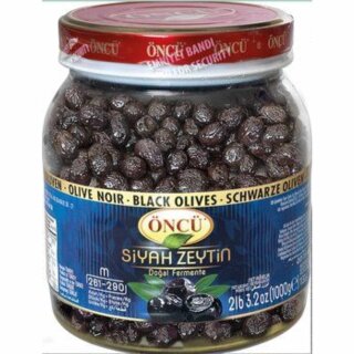 Öncü Schwarze Oliven M (1000g PET-Dose)