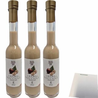 Russo Crema di Nocciola Haselnuss Creme Likör 3er Pack (3x200ml Flasche) + usy Block