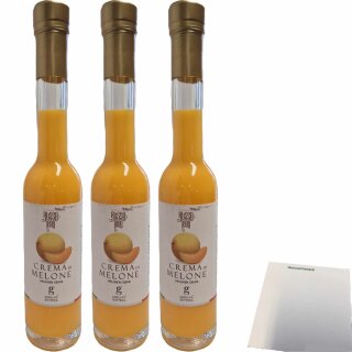 Russo Crema di Melone, Melonen Creme Likör 3er Pack (3x200ml Flasche) + usy Block