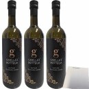 Gisellas Bottega Natives Olivenöl Extra 3er Pack (3x750ml Flasche) + usy Block