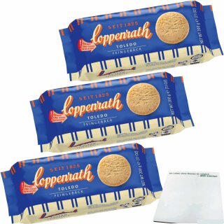 Coppenrath Toledo Feingebäck Mürbegebäck mit Haselnüssen 3er Pack (3x200g Packung) + usy Block