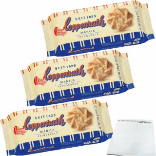 Coppenrath Manila Feingebäck Kokosgebäck 3er Pack (3x200g Packung) + usy Block