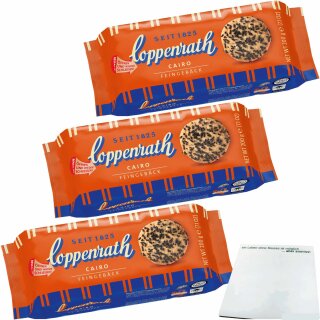 Coppenrath Cairo Feingebäck Mürgegebäck mit Schokoladenstreusel 3er Pack (3x200g Packung) + usy Block