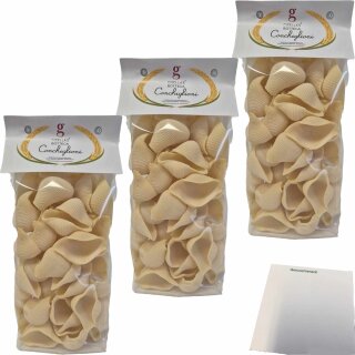 Gisellas Bottega Conchiglioni 3er Pack (3x500g Packung) + usy Block