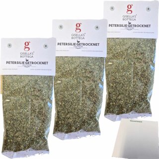 Gisellas Bottega Petersilie getrocknet 3er Pack (3x50g Packung) + usy Block