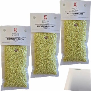 Gisellas Bottega Pistazien Risotto 3er Pack (3x200g Packung) + usy Block