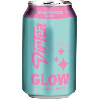 DirTea GLOW Früchteteegetränk mit Erdbeer und Minzgeschmack (12x330ml Dose) inkl. DPG Pfand