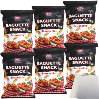 XOX Baguette Snack Bruschetta 6er Pack (6x150g Beutel) + usy Block