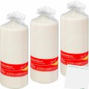 Jeden Tag Stumpenkerze 188x78mm creme 3er Pack (3Stk) +...