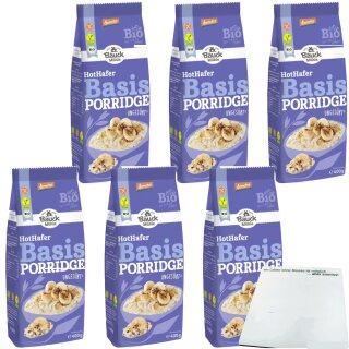 Bauck Bio Hot Hafer Basis glutenfrei VPE (6x400g Packung) + usy Block