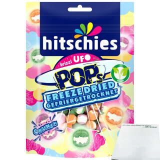 hitschies brizzl UFO Pops (50g Beutel) gefriergetrocknet vegan + usy Block
