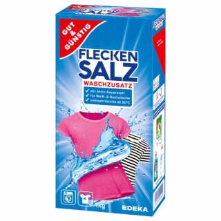 Gut & Günsting Fleckensalz 12er Pack (12x1Kg Packung)