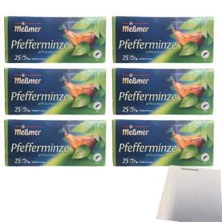 Meßmer Pfefferminztee 6er Pack (150 Teebeutel) + usy Block