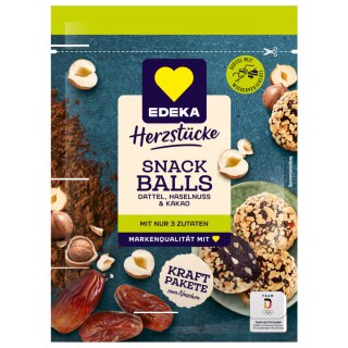 Edeka Snack Balls Dattel Haselnuss (145g Beutel)