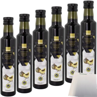 Edeka Genussmomente Kürbiskernöl 6er Pack (6x250ml Glas) + usy Block