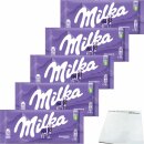 Milka Alpenmilch Vollmilch Schokolade 5er Pack (5x90g Tafel) + usy Block