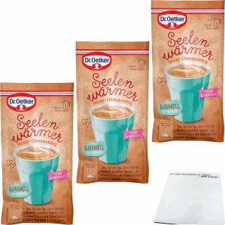 Dr. Oetker Seelenwärmer Karamell 3er Pack (3x58g Beutel) + usy Block