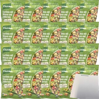 Knorr Salatkrönung Croutinos mit Walnuss und Sojakernen 20er Pack (20x25g Packung) + usy Block