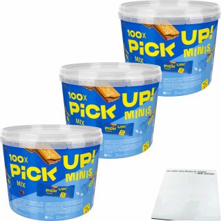 Pick Up! Mix mit Mini Riegeln 3er Pack (300Stk 3x1,06kg Runddose) + usy Block