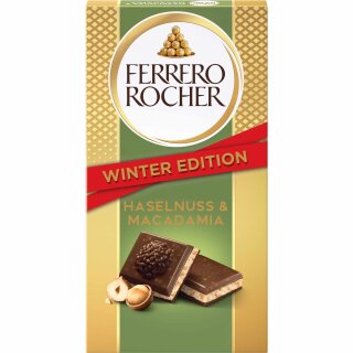 Ferrero Rocher Vollmilchschokolade mit Haselnuss- und Mandelcreme (90g Tafel)