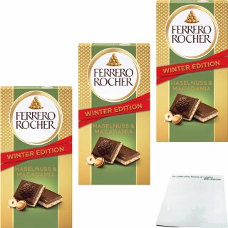 Ferrero Rocher Vollmilchschokolade mit Haselnuss- und Mandelcreme (90g Tafel)