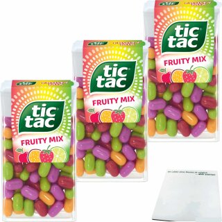 tic tac Fruity Mix 3er Pack (3x54g Dose) + usy Block