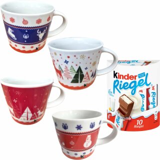 kinder Weihnachtasse ohne Motivwahl mit kinder Schokolade (1x Tasse + 210g Riegel Packung)