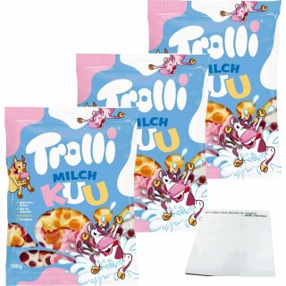 Trolli Milchkuu 3er Pack (3x150g Packung) + usy Block