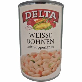 Delta Weisse Bohnen mit Suppengrün (400g Dose)
