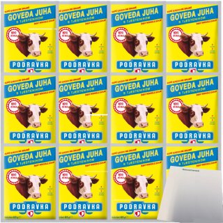 Podravka Rindersuppe mit Nudel 12er Pack (12x65g Beutel) + usy Block