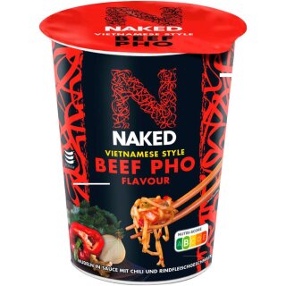 Naked Nudeln Beef Pho (78g Packung)