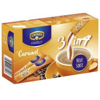 Krüger Family Kaffee-Sticks 3in1 Caramel (169g Packung)