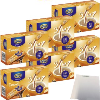 Krüger Family Kaffee-Sticks 3in1 Caramel 6er Pack (6x169g Packung) + usy Block