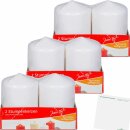 Jeden Tag Stumpenkerzen 80x55mm weiss 3er Pack (6Stk) +...