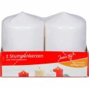 Jeden Tag Stumpenkerzen 80x55mm weiss 3er Pack (6Stk) +...