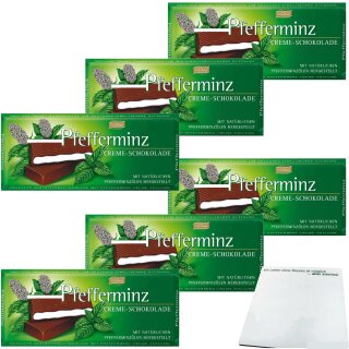 Pfefferminz Creme-Schokolade 6er Pack (6x100g Packung) + usy Block